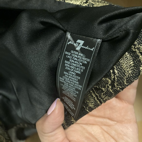 Stunning 7 FOR ALL MANKIND Metallic Jacquard blazer jacket in gold & black - Picture 10 of 15